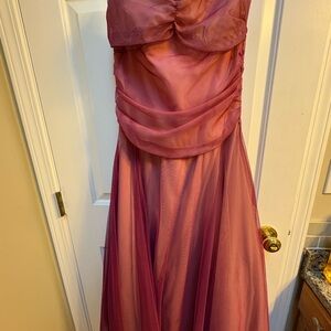 Strapless Mauve Evening Dress